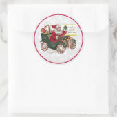 Santa Says Merry Kerstmis Ronde Sticker (Tas)