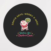 SANTA SAYS: MERRY X-MAS LABELS (Design 2)