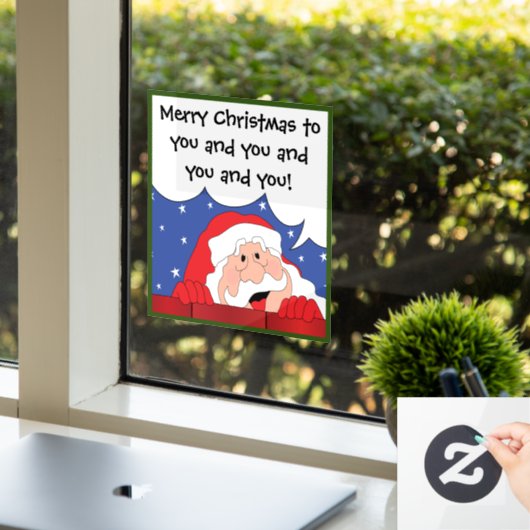 Santa Says Raamsticker (Kantoor)