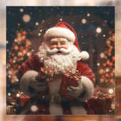 Santa Scene Venster Cling Raamsticker (Vel 2)