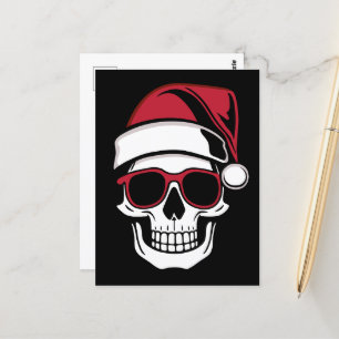 Santa schedel Gothic Kerstmis Briefkaart