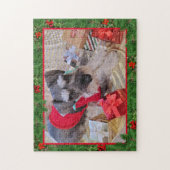 Santa Schnauzer Jigzaag Puzzle Legpuzzel (Verticaal)