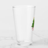 Santa schommelt rond de kerstboom op een glas (Rechts)