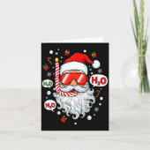 Santa Scuba Diving Equipment Funny Scuba Diver Chr Kaart (Voorkant)
