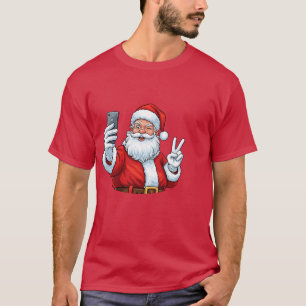 Santa Selfie – Grappige Kerst T-Shirt