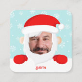 Santa Services aangepaste foto Vierkante Visitekaartje (Voorkant)
