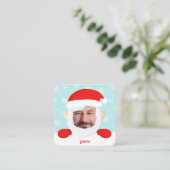 Santa Services aangepaste foto Vierkante Visitekaartje (Staand voorkant)