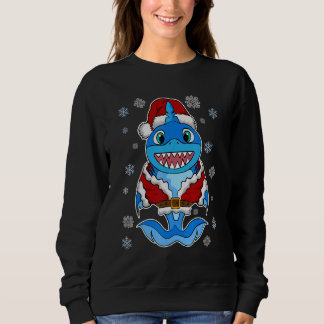 Santa Shark, A Cute Shark in. a Santa Suit, Santa Trui
