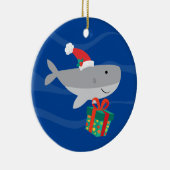 Santa Shark Ceramic Ornament (Rechts)