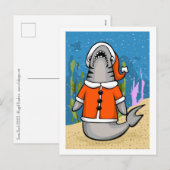 Santa Shark Feestdagenkaart (Voorkant / Achterkant)