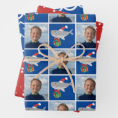 Santa Shark Fotoverpakking Papieren Bladen Inpakpapier Vel (In situ)