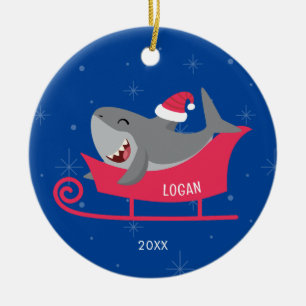 Santa Shark slee Ornament