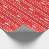 Santa Shark Ugly KerstSweater Gift Wrap Cadeaupapier (Hoek)