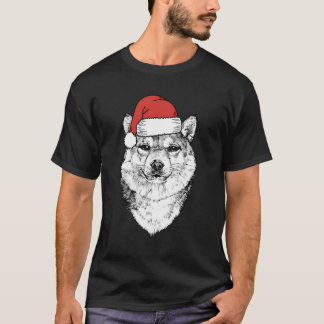 Santa Shiba Inu Hond Lelijke Kerstmis T-shirt