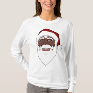 Santa Shirten African American Santa Clause T-shir T-shirt