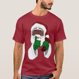 Santa Shirten African American Santa Clause T-shir T-shirt
