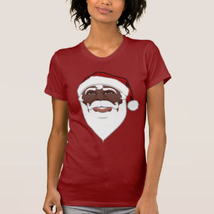 Santa Shirten African American Santa Clause T-shir T-shirt