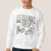 Santa Shock wit sweatshirt (Voorkant)