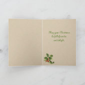  Santa Shoveling Snow Kaart (Binnen)