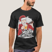 Santa Sips a Beer T-shirt (Voorkant)