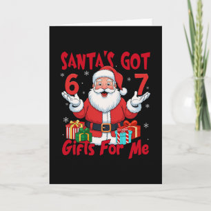 Santa Six Seven Meme Kerst Gen Z Meme Kaart
