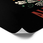 Santa Skeleton with Cat Holiday Snark Poster (Hoek)