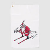 Santa Skiën golfhanddoek (Voorkant)
