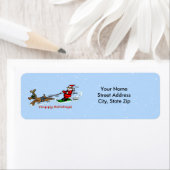 Santa Skiën retour adres label (Insitu)