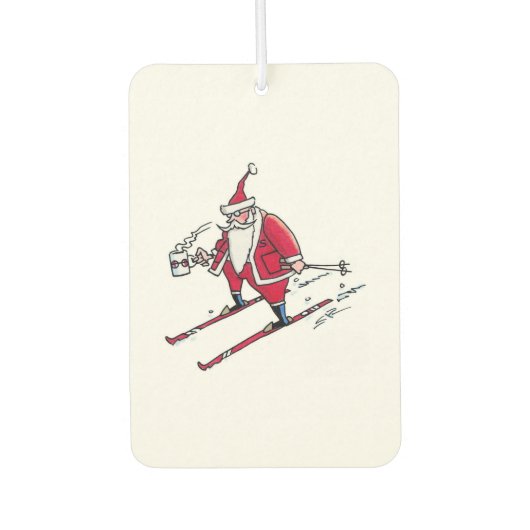 Santa Skiing auto luchtverfrisser (Voorkant)