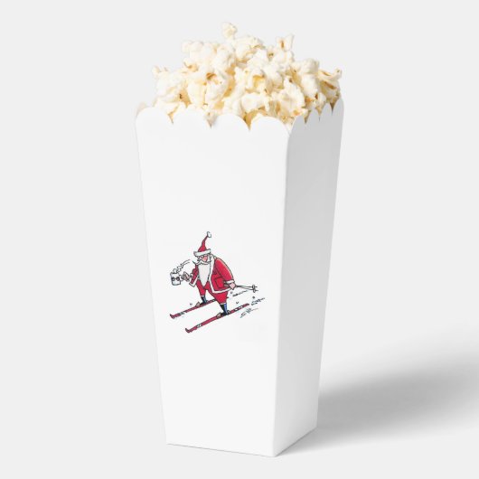 Santa Skiing popcorn dozen Bedankdoosjes (Popped)