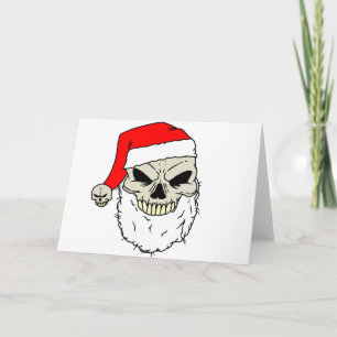 Santa Skull Feestdagen Kaart