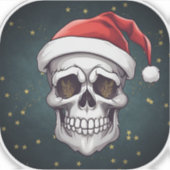Santa Skull-Sticker Sticker (Voorkant)