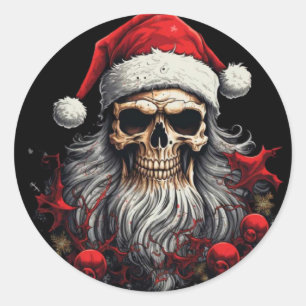 Santa Skull Stickers