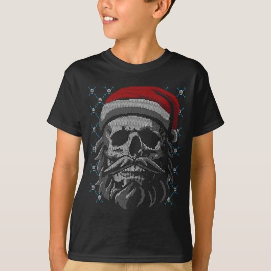 Santa Skull Ugly Christmas Santa Lover Y Christmas T-shirt (Voorkant)