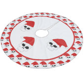 Santa Skulls Fleece Kerstboom Rok (Gekanteld)