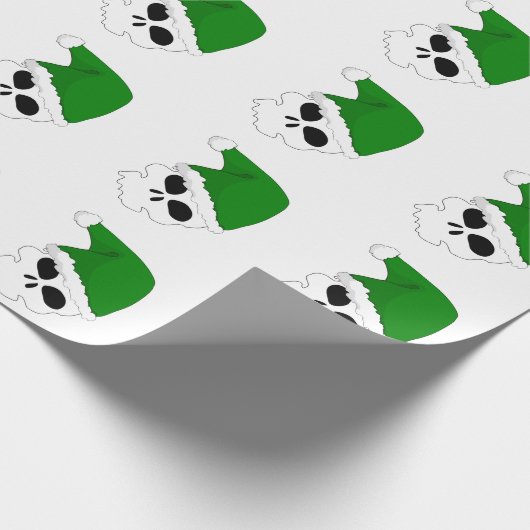 Santa Skulls Wrapping Paper Cadeaupapier (Hoek)