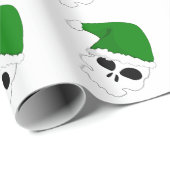 Santa Skulls Wrapping Paper Cadeaupapier (Rol Hoek)