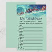 Santa Slapigh Kerstmis Baby Animals Name Game (Voorkant / Achterkant)
