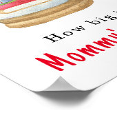 Santa slee - Hoe groot is mama's buik Poster (Hoek)