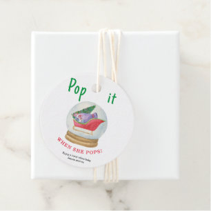 Santa slee - Pop het Als ze poppen Bedankjes Labels