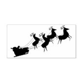 Santa Sleigh en rendier Rubberstempel (Afrduk)
