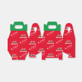 Santa Sleigh Holiday Red Favor Box Bedankdoosjes (Uitgevouwen)