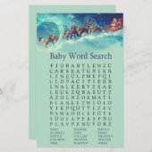 Santa Sleigh kerstmis Baby shower Word Search (Voorkant / Achterkant)