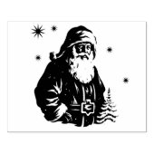 Santa Sleigh Merry Christmas Stamp Rubberstempel (Afrduk)