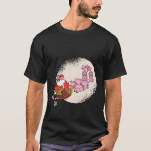 Santa Sleigh met vliegende varkens en T-shirt