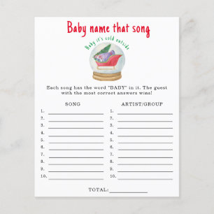 Santa sleigh - Noem dat nummer baby shower spel