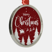 Santa Sleigh Ornament - Metalen kerstdecor (Rechts)