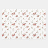 Santa Sleigh Pattern Inpakpapier Vel (Voorkant)