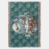 Santa Sleigh Ride in Snow Globe Wonderland Deken (Voorkant Verticaal)