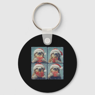 Santa Sloth Dierenfotografie Luiaard Kerstmis Sleutelhanger